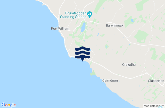 Monreith Beach, United Kingdom tide times map