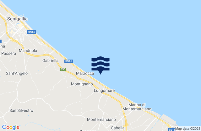 Monsano, Italy tide times map