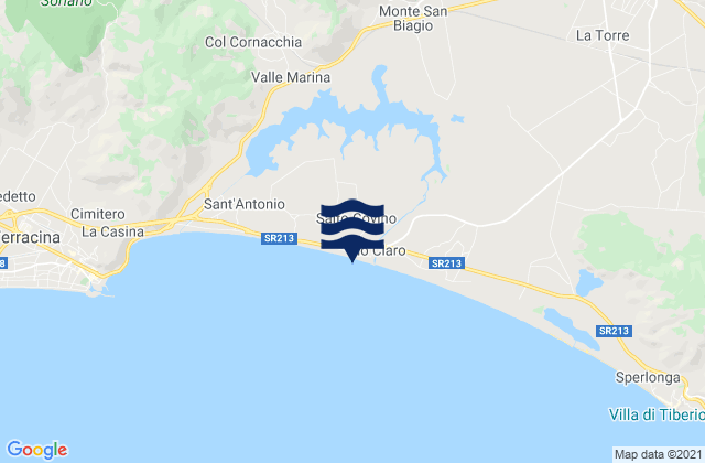 Monte San Biagio, Italy tide times map