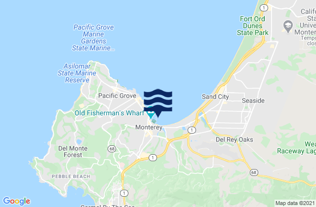 Monterey Monterey Bay, United States tide chart map