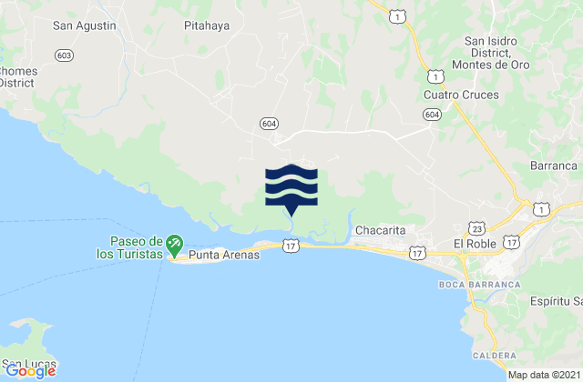 Montes de Oro, Costa Rica tide times map