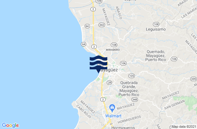 Montoso Barrio, Puerto Rico tide times map