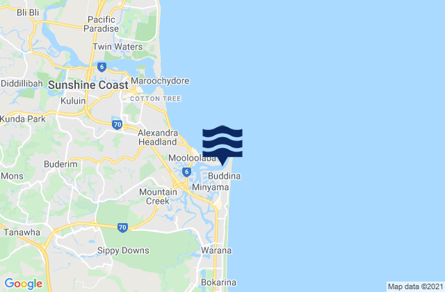 Mooloolaba Harbour, Australia tide times map