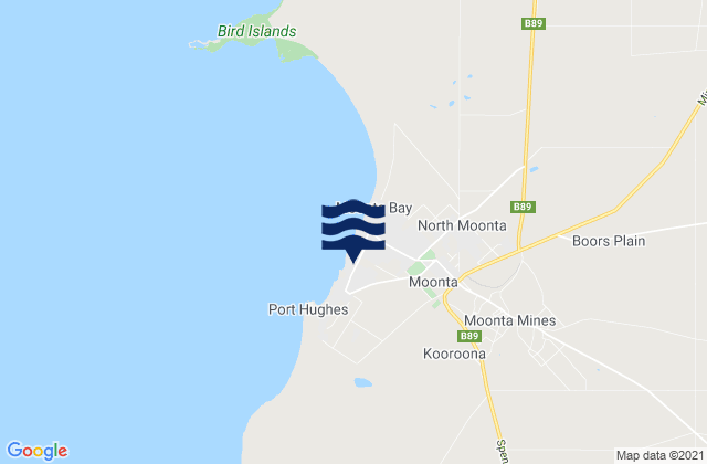 Moonta Bay, Australia tide times map