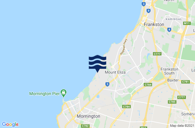 Moorooduc, Australia tide times map