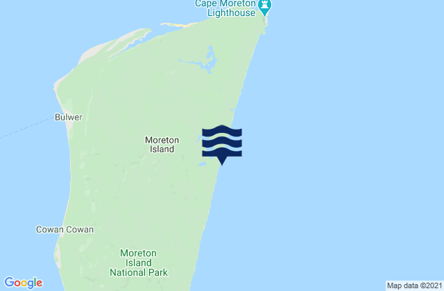 Moreton Island - East Coast, Australia tide times map