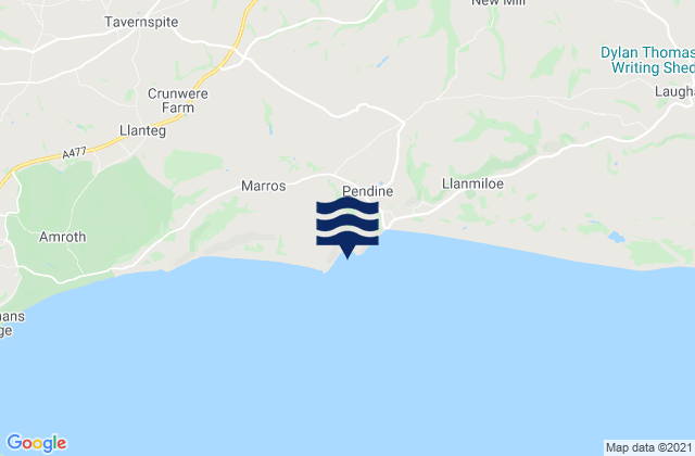 Morfa Bychan Beach, United Kingdom tide times map