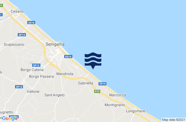 Morro d'Alba, Italy tide times map