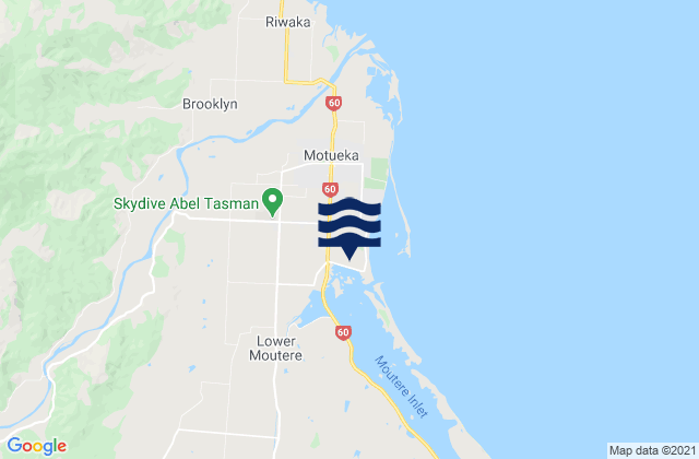 Motueka, New Zealand tide times map