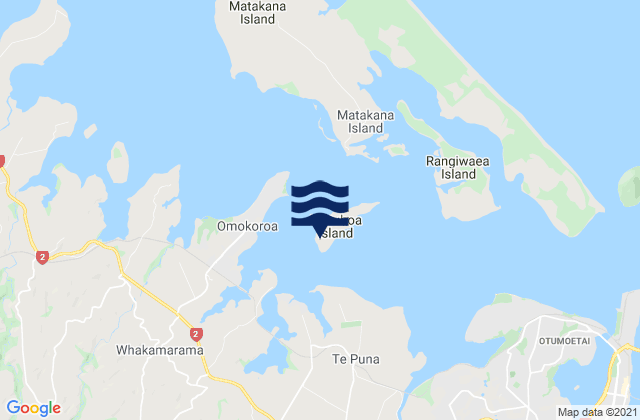 Motuhoa, New Zealand tide times map