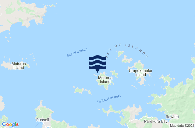 Moturua, New Zealand tide times map