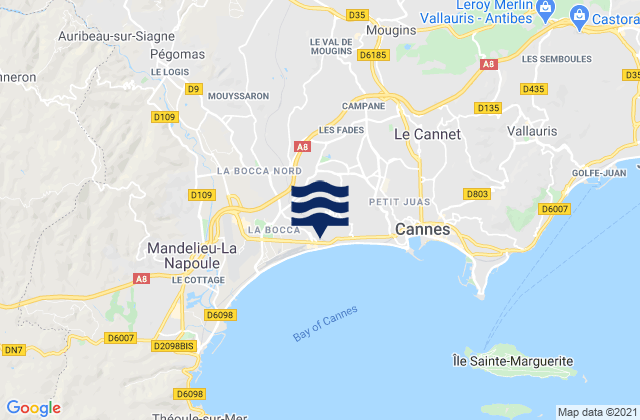 Mouans-Sartoux, France tide times map