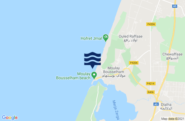 Moulay Bousselham, Morocco tide times map