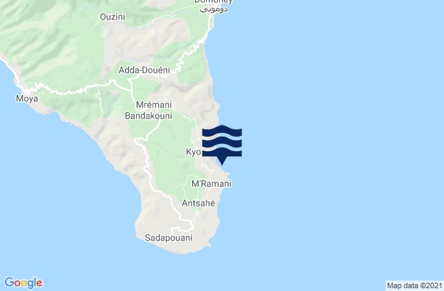 Mramani, Comoros tide times map