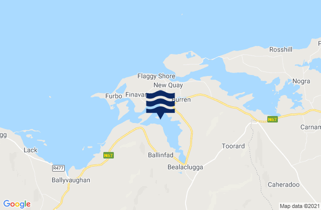 Muckinish Bay, Ireland tide times map