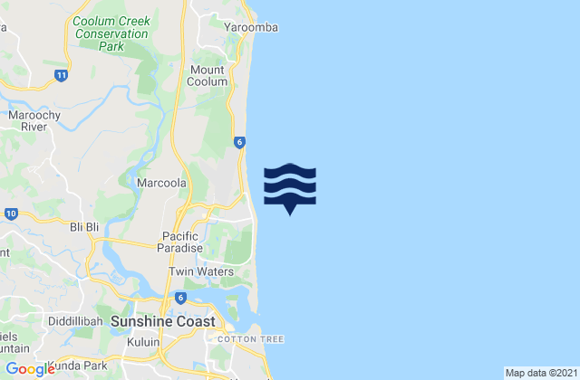 Mudjimba Island, Australia tide times map