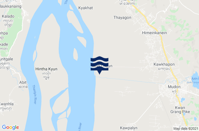 Mudon, Myanmar tide times map