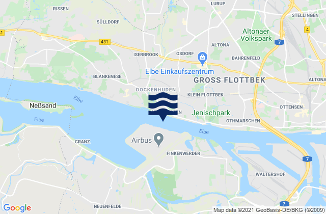 Muggenburger Zollhafen, Germany tide times map