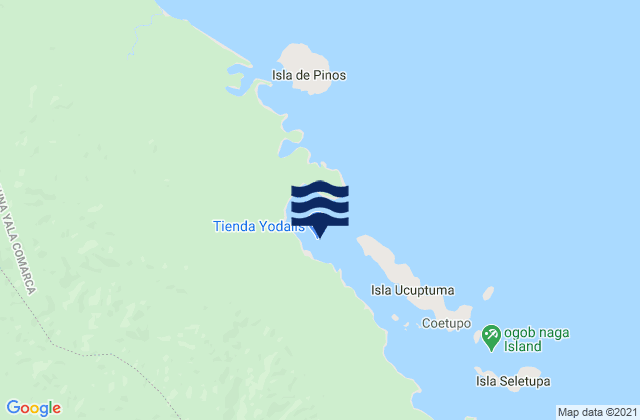 Mulatupo, Panama tide times map