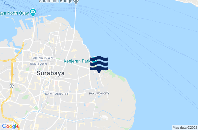 Mulyorejo, Indonesia tide times map