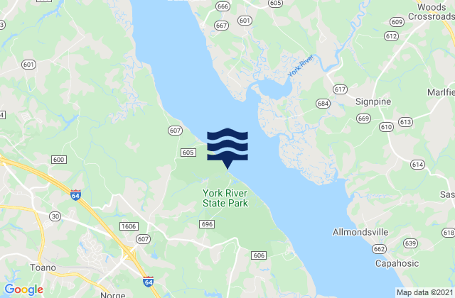 Mumfort Islands, York River, United States tide chart map