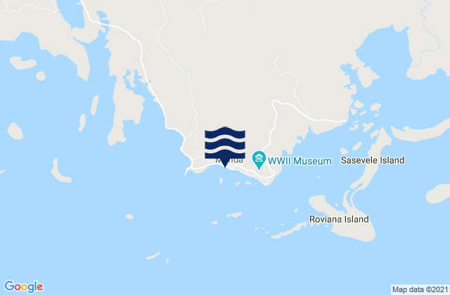 Munda, Solomon Islands tide times map
