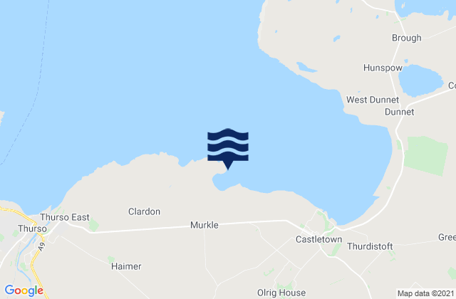Murkle Point, United Kingdom tide times map