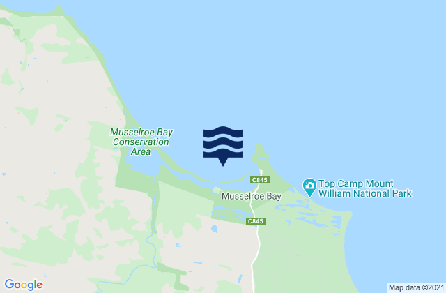 Musselroe Bay, Australia tide times map
