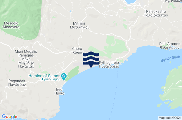 Mytilinioi, Greece tide times map
