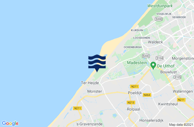 Naaldwijk, Netherlands tide times map