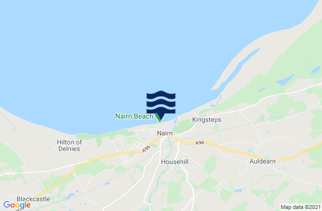 Nairn Beach, United Kingdom tide times map