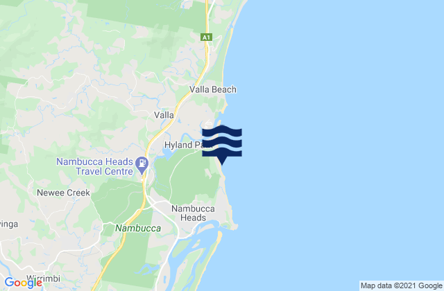 Nambucca, Australia tide times map