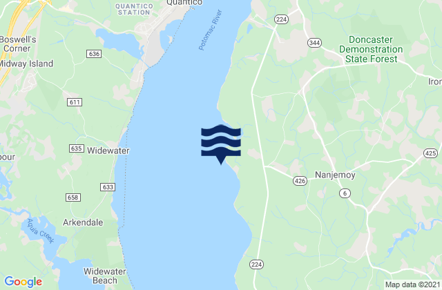 Nanjemoy (Liverpool Point), United States tide chart map