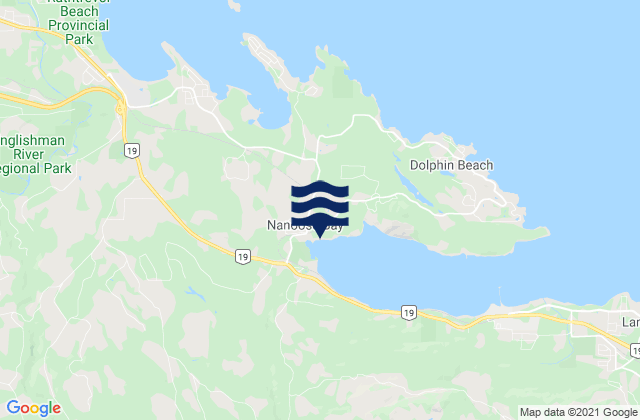 Nanoose Bay, Canada tide times map