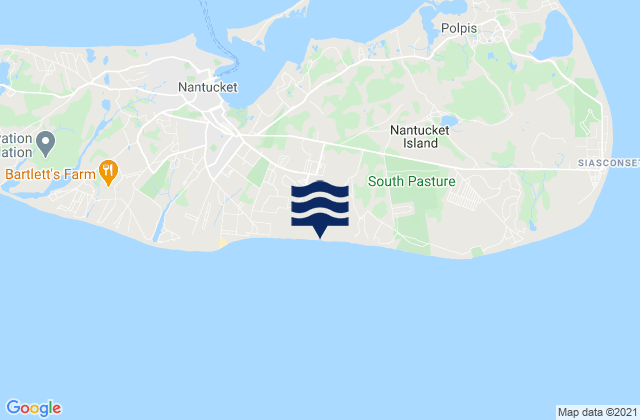 Nantucket Island, United States tide chart map