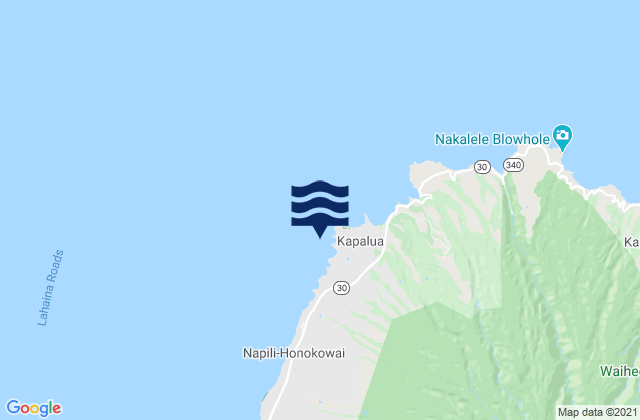 Napili Bay, United States tide chart map
