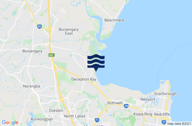 Narangba, Australia tide times map