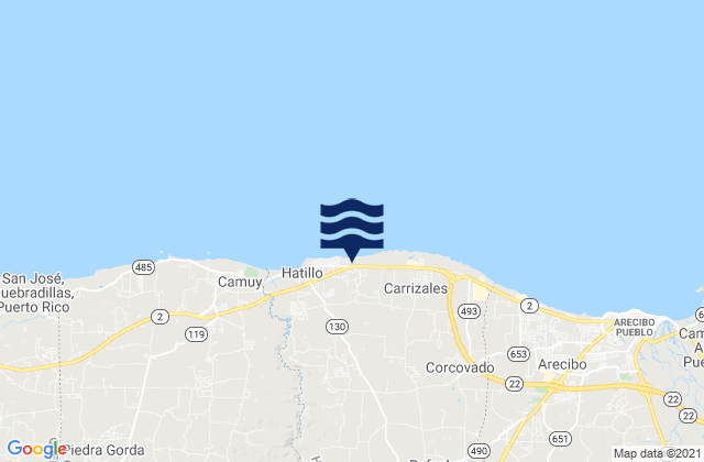 Naranjito Barrio, Puerto Rico tide times map