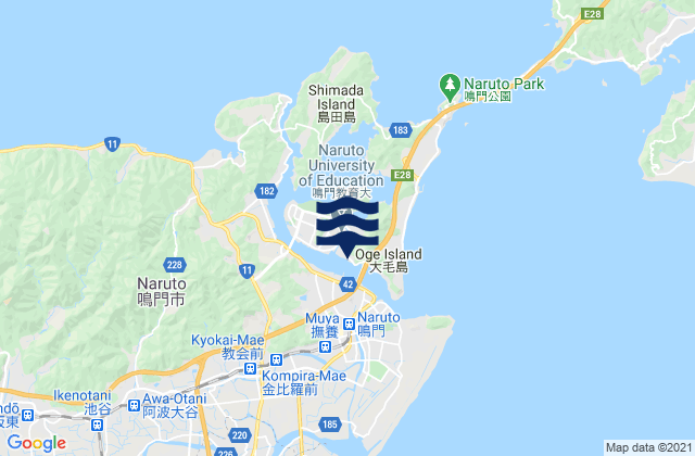 Narutocho-mitsuishi, Japan tide times map