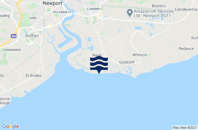 Nash, United Kingdom tide times map