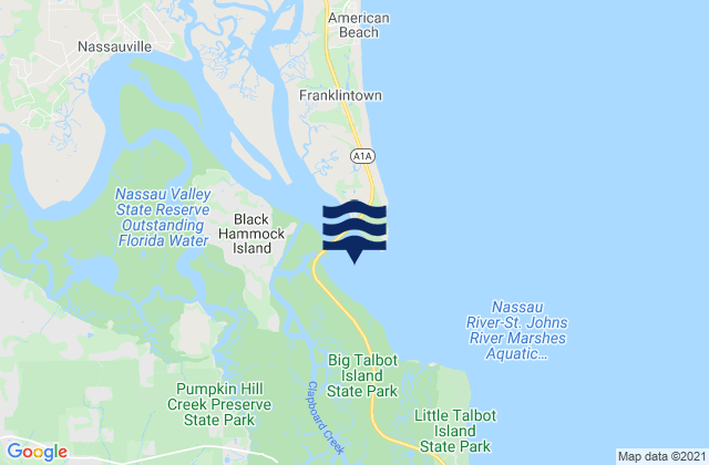 Nassau Sound, United States tide chart map