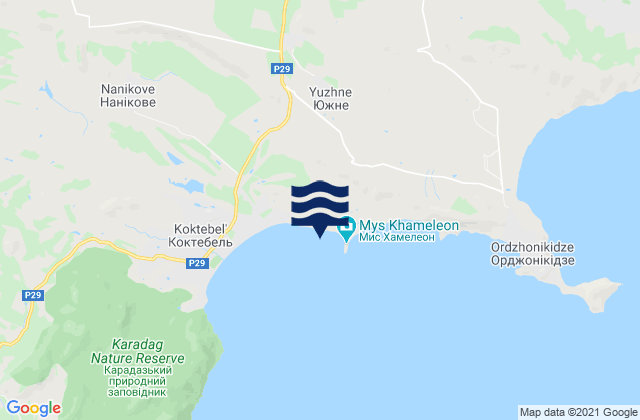 Nasypnoe, Ukraine tide times map