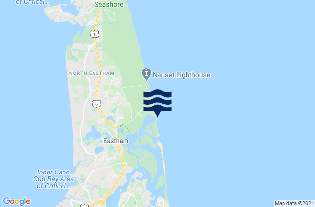 Nauset Beach, United States tide chart map