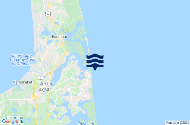 Nauset Harbor, United States tide chart map