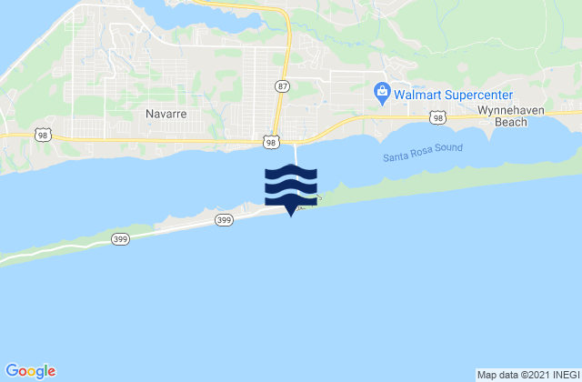 Navarre Beach, United States tide chart map