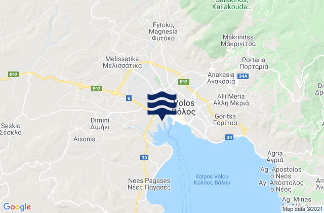 Nea Ionia, Greece tide times map