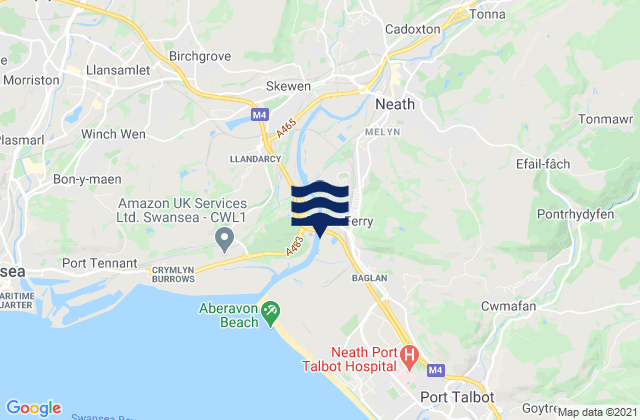 Neath, United Kingdom tide times map