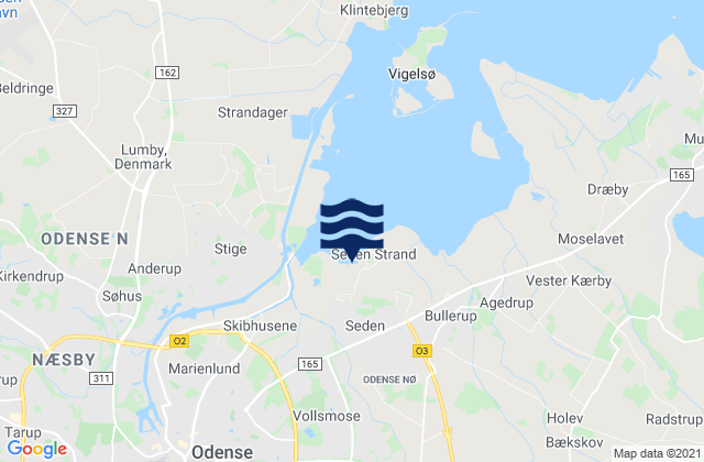Neder Holluf, Denmark tide times map
