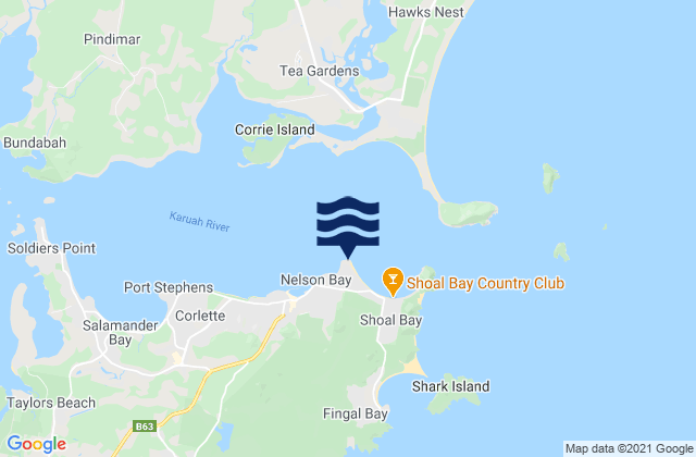 Nelson Bay Lighthouse, Australia tide times map