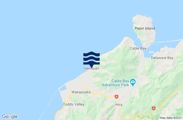 Nelson City, New Zealand tide times map